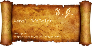 Wenzl Jácint névjegykártya